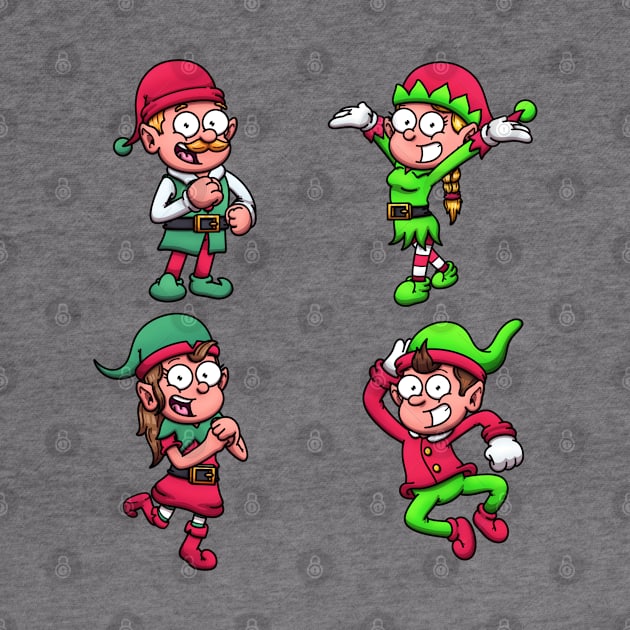 Christmas Elves Sticker Pack by TheMaskedTooner